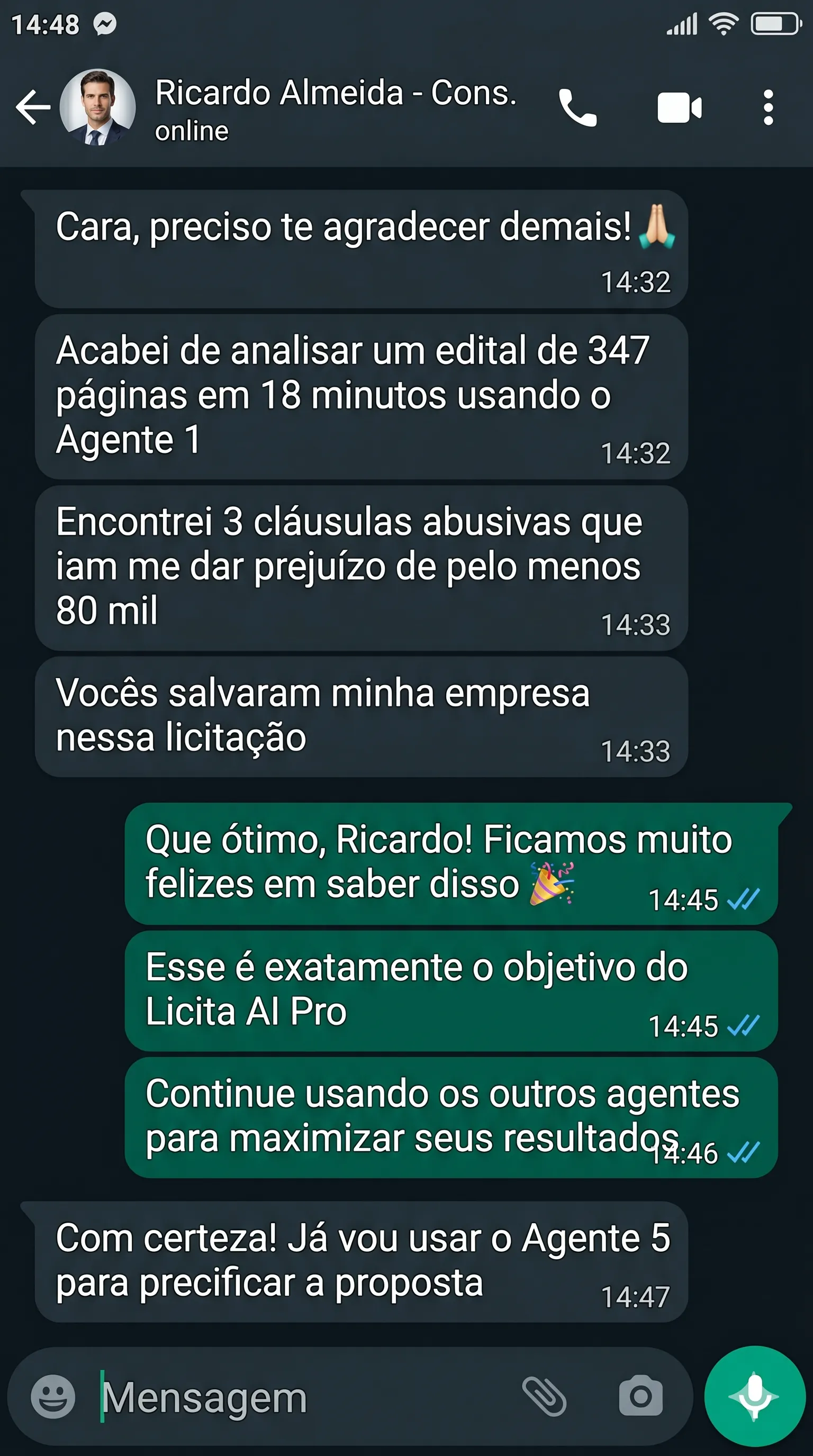 Depoimento Cliente 1